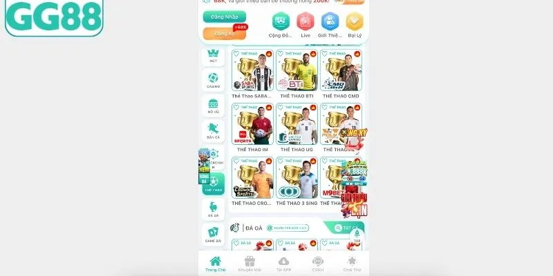 Khám phá tổng quan về sân chơi thể thao GG88